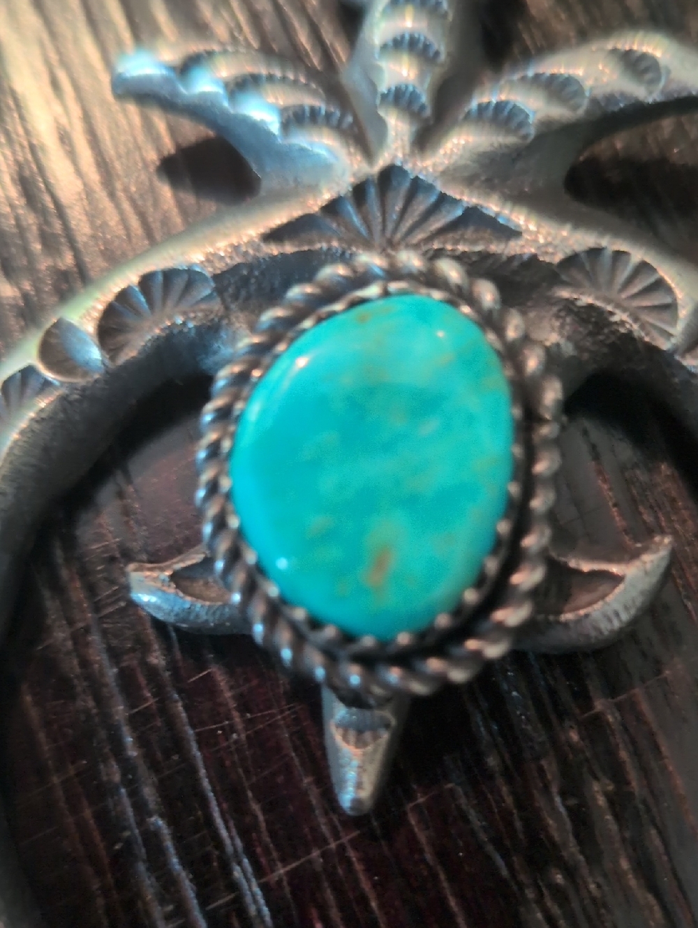 Billah Native American Naja Pendant Sterling Turquoise - Picture 3 of 8